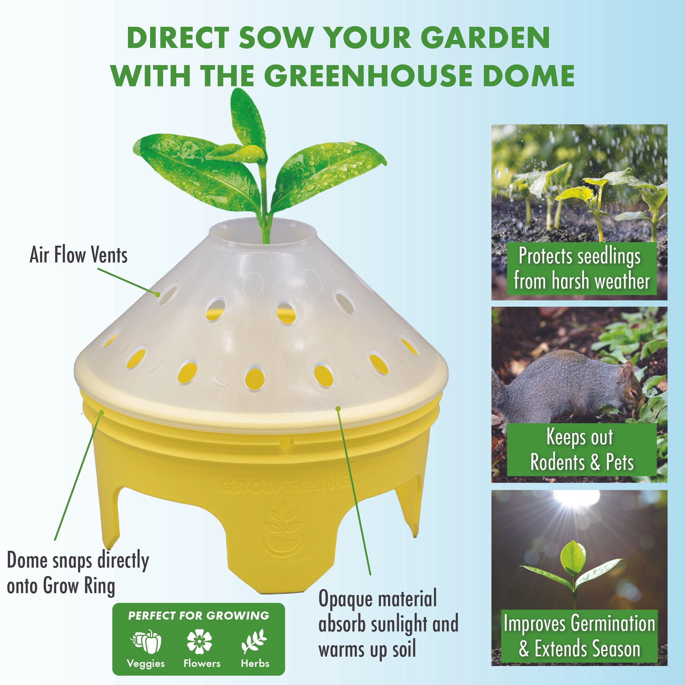 Rooted Promise Butterfly Garden Kit Kids Flower and Herb Seed Starter Kit with Grow Rings and Greenhouse Domes 2 Pack