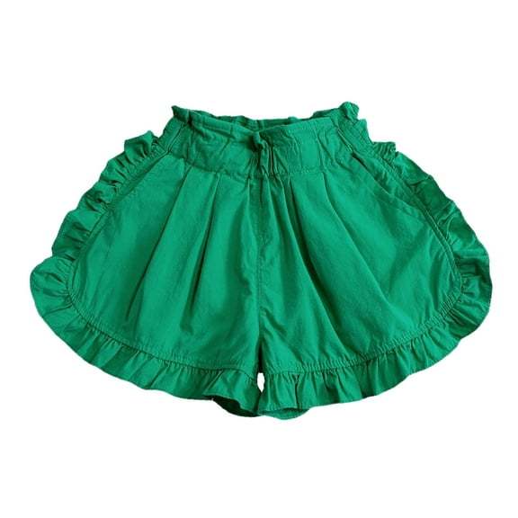 Ruyang Baby Girls Cute Ruffle Shorts Toddler Girl Multicolor Wide Leg Flared Bloomers Stretchy Baggy Bike Shorts