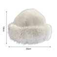 thumbnail image 4 of ievspot Women Winter Hat Thick Plush Faux Fur Heat Retention Windproof Mongolia Style Bucket Hat Outdoor Cycling Skiing Panama Cap, 4 of 8