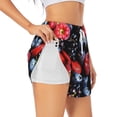 thumbnail image 3 of Lsque Variety Of Fruits And Berries Printed Women's Running Shorts with Liner Pockets,Elastic Quick Dry Workout Athletic Gym Yoga Shorts,Womens High Waist Shorts-Small, 3 of 9