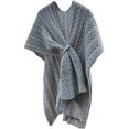 thumbnail image 1 of LinYooLi Women's Elegant Shawl Wrap - Cross Front Solid Color Poncho Cape - Wrap Topper Knitted Cardigans Sweater Shawls, 1 of 3