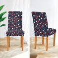 thumbnail image 3 of Yayeee 4 Pack Dining Chair Covers Stretch Parson Chairs Slipcovers Seat Protector, Red Starry Pattern, 3 of 6