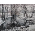 thumbnail image 2 of Cernov, Ivan 24x20 Black Ornate Wood Framed with Double Matting Museum Art Print Titled - Miracle in a Winter Day, 2 of 4