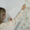 thumbnail image 4 of Tempaper Peonies Metallic Gold Leaf Floral Peel and Stick Wallpaper, 20.5" x 16.5', 4 of 9