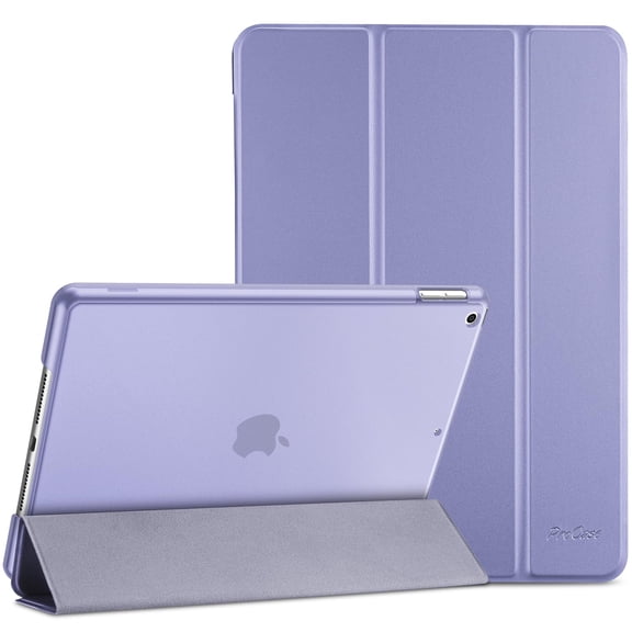 ProCase iPad 10.2 Case 2020 iPad 8th Generation / 2019 iPad 7th Gen Case, Slim Stand Hard Back Shell Protective Smart Cover Case for iPad 10.2 Inch -Lightpurple