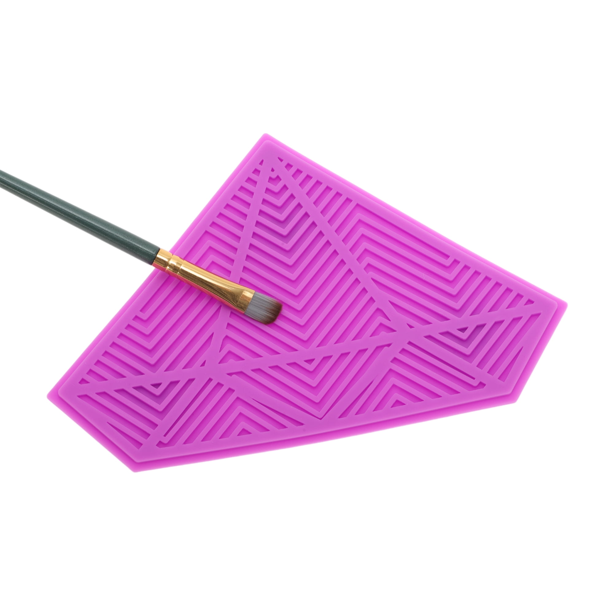 Unique Bargains 1pc Watermelon-Shape Makeup Brush Cleaning Mat Red for Easy Makeup Purple