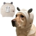 thumbnail image 2 of iOPQO Pet HatS Dog Golden Knitted Dog Hat, Winter Dog Balaclava With Pretty Ears, Suitable For Normal And Large Dogs (About 30-50 Kg), Protects Dog's Head From Cold Winter Beige, 2 of 2