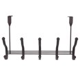 thumbnail image 3 of 5 Dual Hook Over the Door Steel Organizing Rack, Bronze, 3 of 4