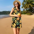 thumbnail image 3 of Fuzoiu Sunflowers And Bird Print Women's Sleeveless Dress,Summer Dresses for Women,Casual Sundresses,Beach Sleeveless T-shirt Swing Dress with Pockets, 3 of 7