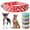 Red, variant on Spiked Dog Cat Collar Male Black Soft Leather Spike Puppy Collars Adjustable Mushroom Anti Bite Studded Dog Collars for Small Medium Large Dogs Chihuahua Yorkshire Pit Bull