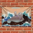 thumbnail image 2 of Waving Manatee Mermaid On Rocks And Waves Funny Home Business Office Sign, 2 of 3