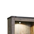 thumbnail image 2 of Tall Wooden Pier with 1 Door Cabinet and 2 Adjustable Glass Shelves Brown - Saltoro Sherpi, 2 of 5