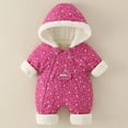 thumbnail image 7 of Kogui Newborn Girl Clothes Newborn Winter Romper Fleece Hooded Jumpsuit Snowsuit Warm Outfits Zipper Outwear for Infant 2T 3T (Hot Pink,2-3 Years), 7 of 7