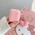 thumbnail image 5 of Pink Heart Earphone Case For AirPods 4 3 2 1 Pro2 Cover Silicone Shockproof Coque For AirPods Pro 2 2nd 4th 3rd Cases With Hook, 5 of 8