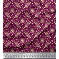 thumbnail image 1 of Soimoi Pink Cotton Poplin Fabric Rose & Floral Printed Fabric 1 Yard 42 Inch Wide, 1 of 3