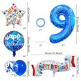 thumbnail image 3 of Set de globos de cumpleaños ISTOVO Happy 9° Birthday Blue Theme, 3 of 6
