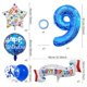 thumbnail image 3 of Set de globos de cumpleaños ISTOVO Happy 9° Birthday Blue Theme, 3 of 6