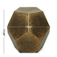 thumbnail image 5 of GDF Studio Lippert Modern Glam Handcrafted Aluminum Pentagonal Accent Table, Antique Gold, 5 of 6