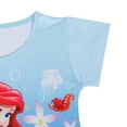 thumbnail image 4 of Niñas sirena princesa vestido bebé niño verano dibujos animados casual manga corta, azul, tamaño: 120 cm Feliz Sencillez, 4 of 5