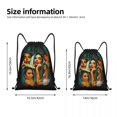 thumbnail image 3 of Mochila con cordón estilo vintage con diseño de corazón de Karol G Bichota, para gimnasio, deportes, bolsa de cuerdas para correr, 3 of 4