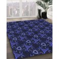 thumbnail image 2 of Ahgly Company Indoor Square Patterned Night Blue Area Rugs, 3' Square, 2 of 6