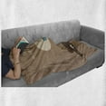 thumbnail image 6 of Funny Sloth Soft Flannel Fleece Throw Blanket, Sloth is My Animal Coffee Steam Morning Pattern, Cozy Plush for Indoor and Outdoor Use, 70" x 90", Warm Taupe Beige, by Ambesonne, 6 of 6