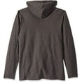 thumbnail image 2 of Kenneth Cole Mens Mixed-Media 1/4 Zip Hoodie Sweatshirt, Grey, Large, 2 of 2