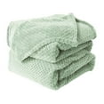 thumbnail image 1 of Unique Bargains Luxury Fleece Bed Blanket Woven Mesh, 1 of 10