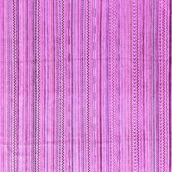 Ahgly Company Indoor Square Abstract Purple Modern Area Rugs, 7' Square