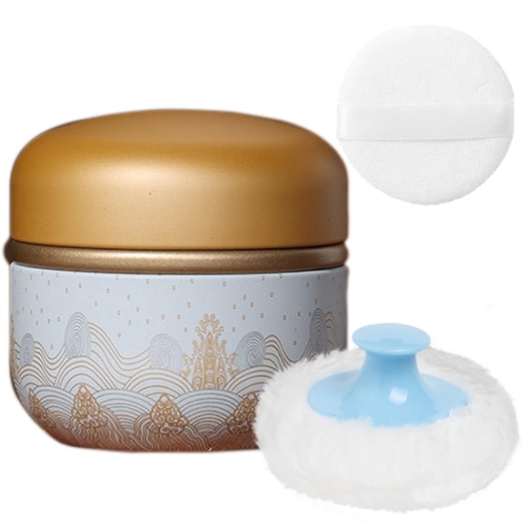 Soplo de polvo y contenedor de polvo para el cuerpo Estuche de polvo con soplo para bebés y mujeres Contenedores de polvo sueltos con soplo para viajes (paisaje)