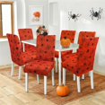 thumbnail image 6 of Halloween Chair Covers for Dining Room Set of 6 Halloween Dining Chair Protectors 6 Pcs Stretch Removable Washable Chair Slipcovers 6 Pack for Scary Home and Party Decor, 6 of 7