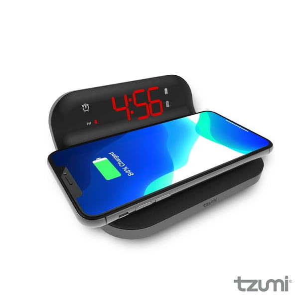 tzumi Wireless Charging Alarm Clock
