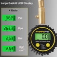 thumbnail image 2 of Digital Tire Pressure Gauge 200 PSI,ATsafepro Car Tire Pressure Gauge with Flexible Hose and Backlight LCD Display,Digital Pressure Gauge Certified ANSI B40.1 Accurate for Car, Truck, SUV, Motorcycle, 2 of 7