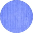 thumbnail image 1 of Ahgly Company Indoor Round Abstract Blue Contemporary Area Rugs, 8' Round, 1 of 4
