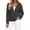 Dark Gray, variant on Women's Zip up Jacket Cable Knit Long Sleeve Pockets Hoodie Casual Winter Outerwear XL