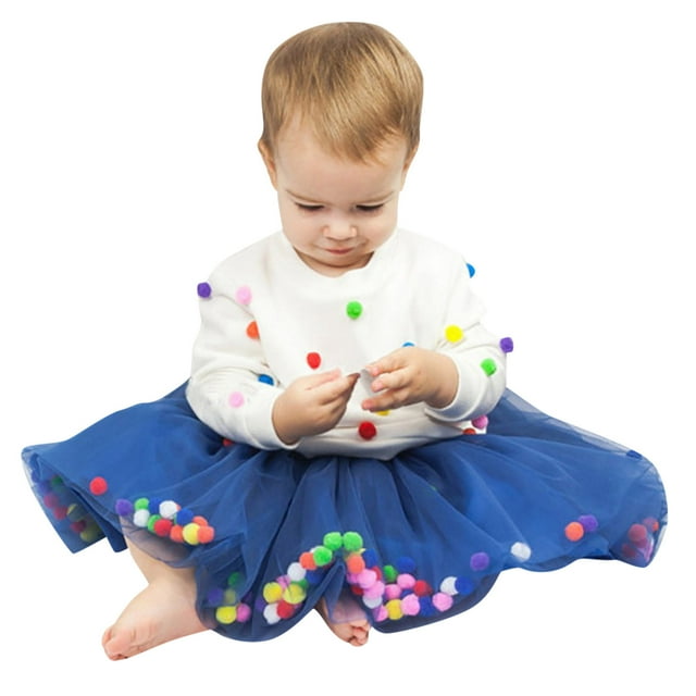 LEEy-world Robes Filles Princesse Robe Courte Bébé Imprimé Floral Manches en Denim Tenue Nœud Papillon Robe&Jupe, Bleu