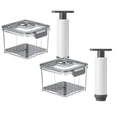 thumbnail image 1 of Oleegame 2PC Produce Storage Qianha Mall Vacuum Seal Containers Food Fresh %26 Container For Vacuum Seal Vacuum Container With Handhe Gray, 1 of 6