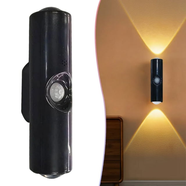 Lumière d'Ambiance à Détection de Mouvement, Lumière d'Armoire à DEL, Lumière d'Ambiance à Changement de Couleur avec Fonction d'Induction par le Corps Humain, Lampe Murale Rechargeable à Dégradé RVB