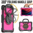 thumbnail image 4 of Allytech Heavy Duty Rugged Case for Lenovo Tab M11 11" 2024, Adjustable Kickstand Case with Built-in Screen Protector, Anti-Drop Shockproof Full Body Protection Case - Black+Rose, 4 of 8