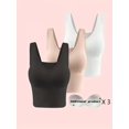 thumbnail image 4 of 3pcs Ribbed Tank Top  Comfort & Style Combined - Detachable Chest Pads for Maximum Comfort!, 4 of 7