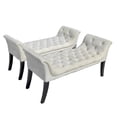 thumbnail image 5 of Juiluna Upholstered Ottoman Bench Stool Rectangular Velvet Fabric Accent Bench For Entryway, Dining Room, Living Room, And Bedroom, 5 of 9
