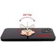 thumbnail image 3 of Cell Phone Ring Holder Stand – 360° Rotation Finger Grip Kickstand for Smartphone Mobile, Tablets – Universal Metal Phone Grip Ring with Flower Design – Gold, 3 of 12