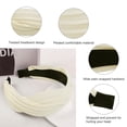 thumbnail image 6 of LinYooLi 3 Packs Twisted Headbands for Women Non Slip Wide Pleated Head Bands Wide Fashion Hairbands Black Wine White Headband Hair Hoops Accessories, 6 of 7