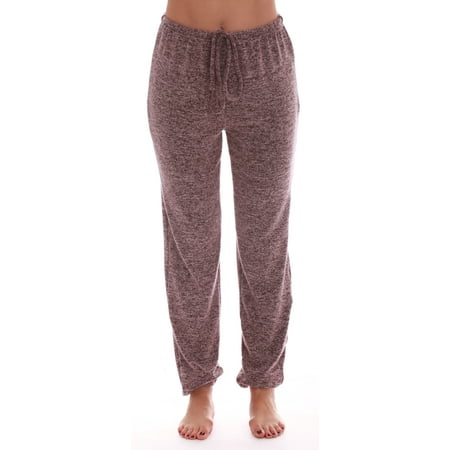

#followme Buffalo Plaid Flannel Pajama Joggers for Women with Pockets (Burgundy X-Large)