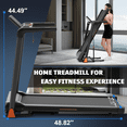 thumbnail image 7 of FYC 3.5HP Folding Treadmill with Incline, 330 LBS Capacity,  APP Control, 12 Programs Home Exercise, 7 of 7