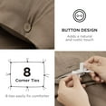 thumbnail image 6 of Linen Duvet Cover Queen - Linen Cotton Blend Bedding Set, Soft & Cozy, 3 Pieces, 1 Duvet Cover 90x90 Inches and 2 Pillowcases, Brown Color Cooling Bedding, Comforter Sold Separately, 6 of 9