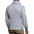 thumbnail image 4 of Thickened Wool Blend Cardigan Sweater for Men, Casual Fashion Stand Collar Winter Wear, 4 of 9