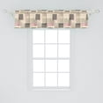 thumbnail image 2 of Ambesonne Abstract Window Valance, Geometric Dots Stripes Art, 42" x 12", Beige Charcoal Grey, 2 of 3