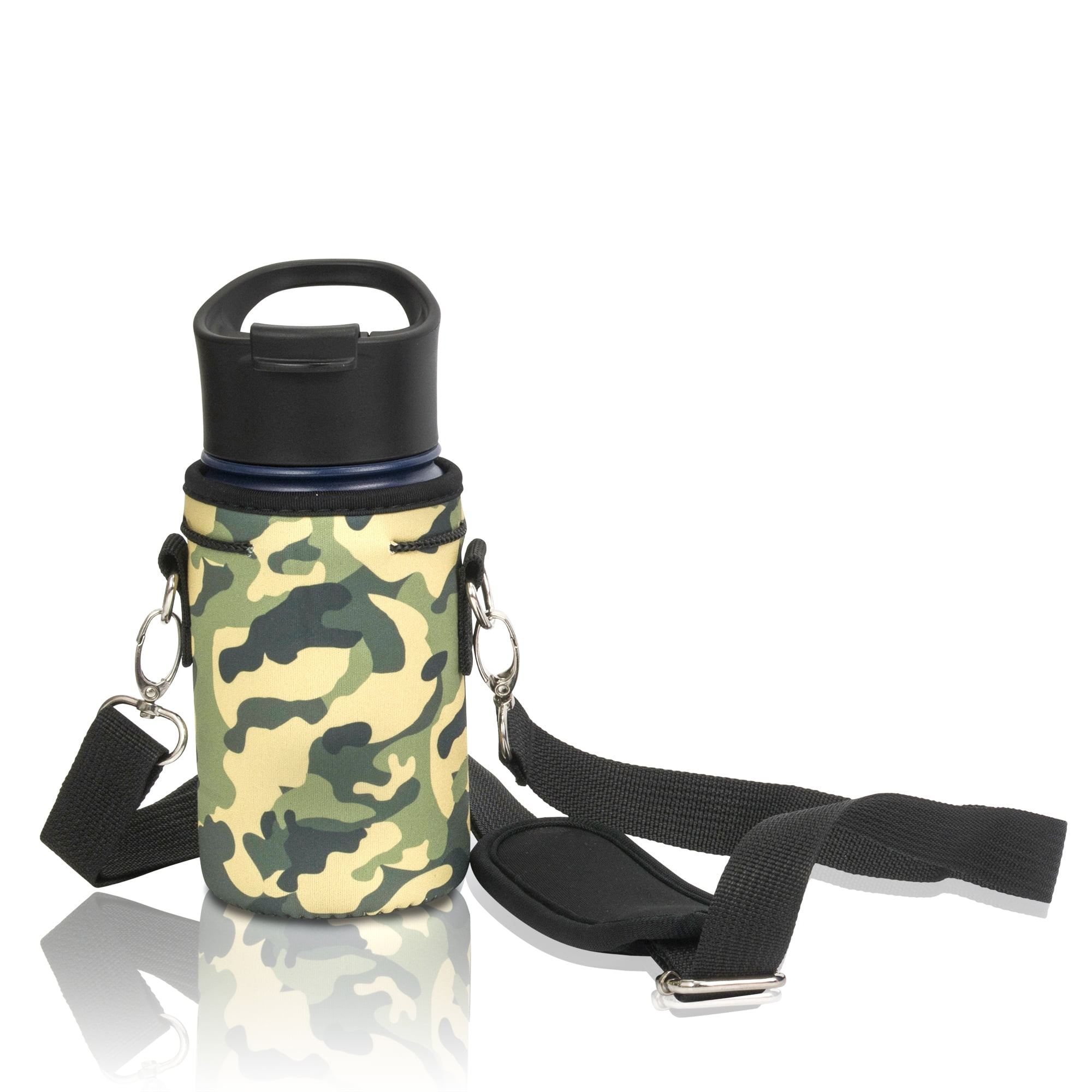 Water Bottle Holder with Adjustable & Detachable Strap WaterVault Neoprene Bottle Sling 