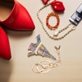 thumbnail image 5 of OUNONA Eiffel Tower Keychain Parisian Style Decorative Charm Multi Colored 1Set, 5 of 8